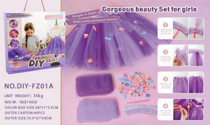 Little Designer: DIY Sewing Kit for Girls - Fun Craft Project with Colorful Tulle & Cute Charms
