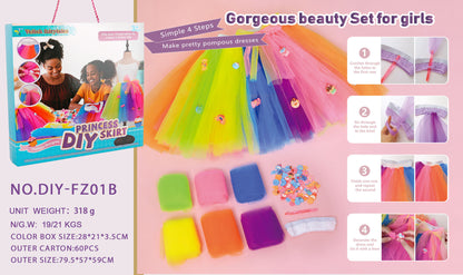 Little Designer: DIY Sewing Kit for Girls - Fun Craft Project with Colorful Tulle & Cute Charms