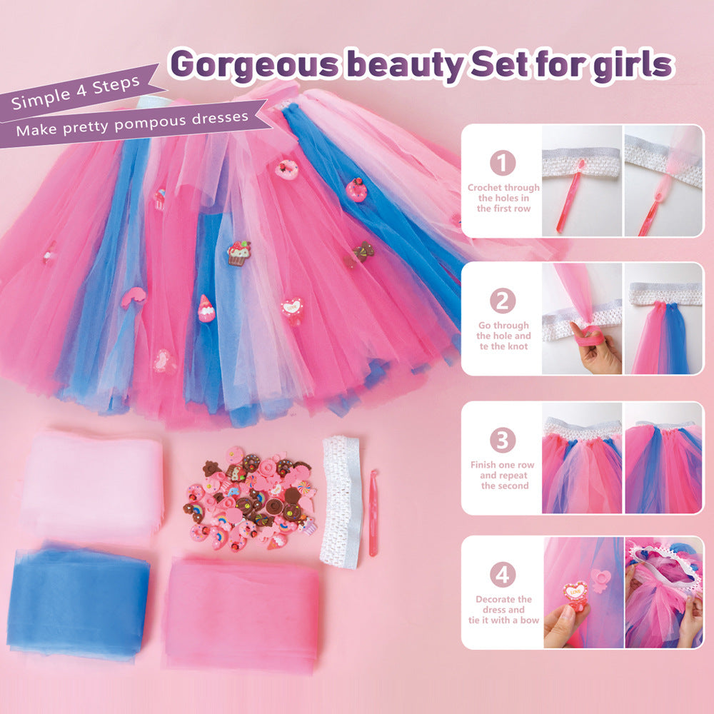 Little Designer: DIY Sewing Kit for Girls - Fun Craft Project with Colorful Tulle & Cute Charms