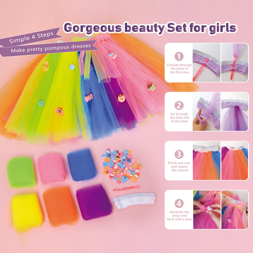Little Designer: DIY Sewing Kit for Girls - Fun Craft Project with Colorful Tulle & Cute Charms