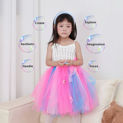 Little Designer: DIY Sewing Kit for Girls - Fun Craft Project with Colorful Tulle & Cute Charms