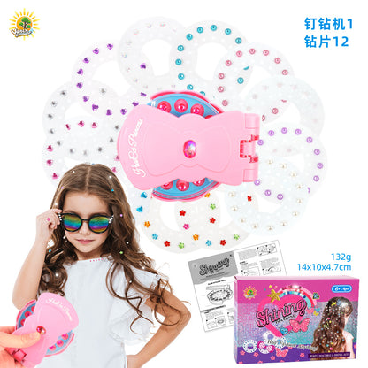 Kids Hair Decoration Kit – Colorful Headbands, Hair Ties, Glitter Stickers & Bead Tool
