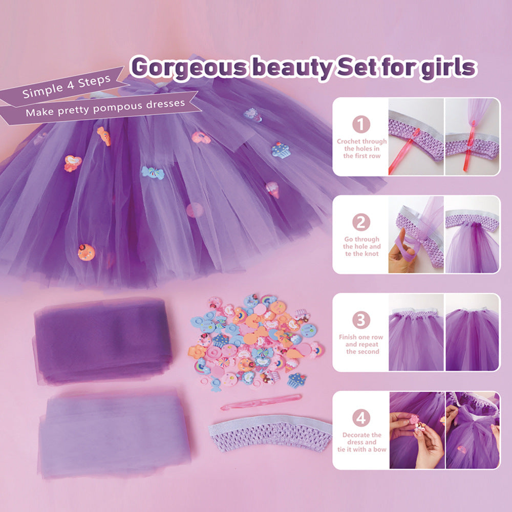 Little Designer: DIY Sewing Kit for Girls - Fun Craft Project with Colorful Tulle & Cute Charms