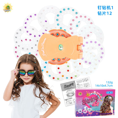 Kids Hair Decoration Kit – Colorful Headbands, Hair Ties, Glitter Stickers & Bead Tool
