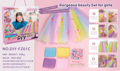 Little Designer: DIY Sewing Kit for Girls - Fun Craft Project with Colorful Tulle & Cute Charms