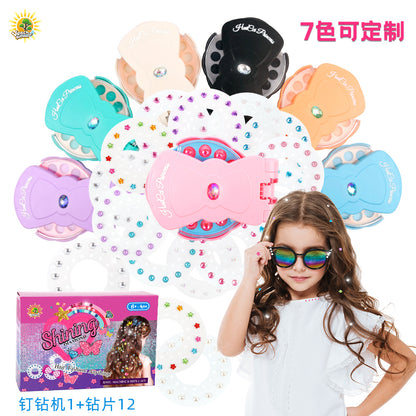 Kids Hair Decoration Kit – Colorful Headbands, Hair Ties, Glitter Stickers & Bead Tool