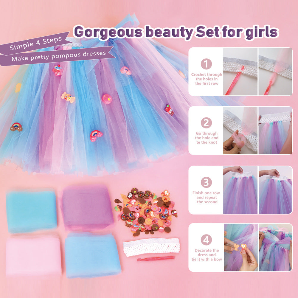 Little Designer: DIY Sewing Kit for Girls - Fun Craft Project with Colorful Tulle & Cute Charms
