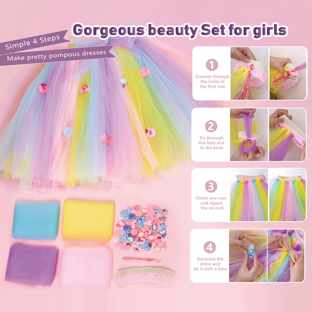 Little Designer: DIY Sewing Kit for Girls - Fun Craft Project with Colorful Tulle & Cute Charms