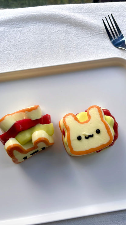 Bunny Sandwich Taba Squishy Hand-made Squishy 5-layer Squishy