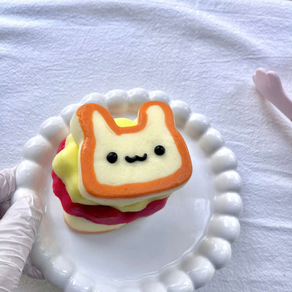 Bunny Sandwich Taba Squishy Hand-made Squishy 5-layer Squishy