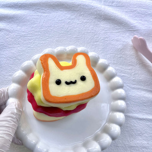 Bunny Sandwich Taba Squishy Hand-made Squishy 5-layer Squishy
