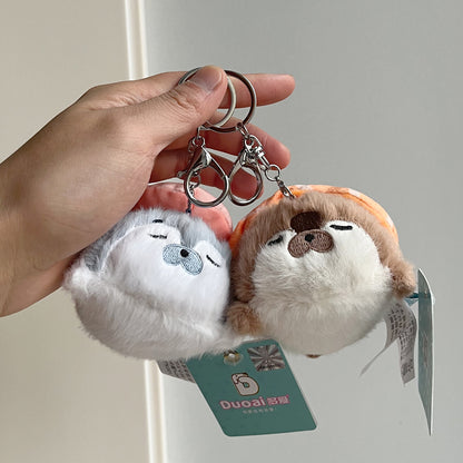 Plush Sushi Otter Keychain – Adorably Soft & Pocket-Sized