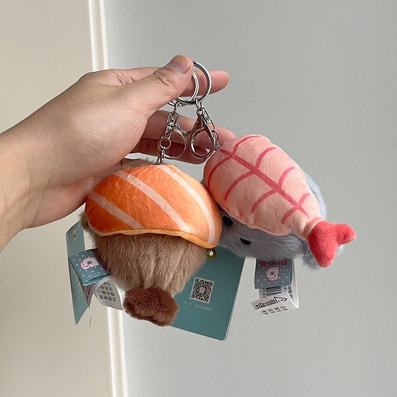 Plush Sushi Otter Keychain – Adorably Soft & Pocket-Sized