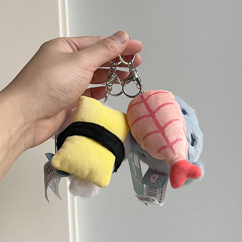 Plush Sushi Otter Keychain – Adorably Soft & Pocket-Sized