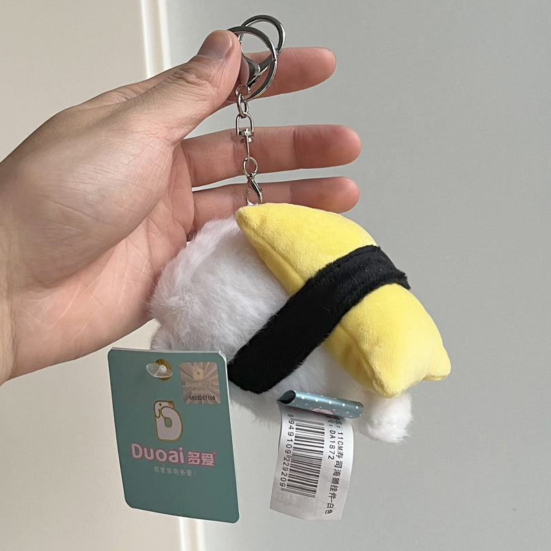 Plush Sushi Otter Keychain – Adorably Soft & Pocket-Sized