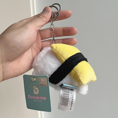 Plush Sushi Otter Keychain – Adorably Soft & Pocket-Sized