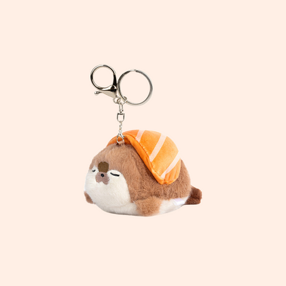 Plush Sushi Otter Keychain – Adorably Soft & Pocket-Sized