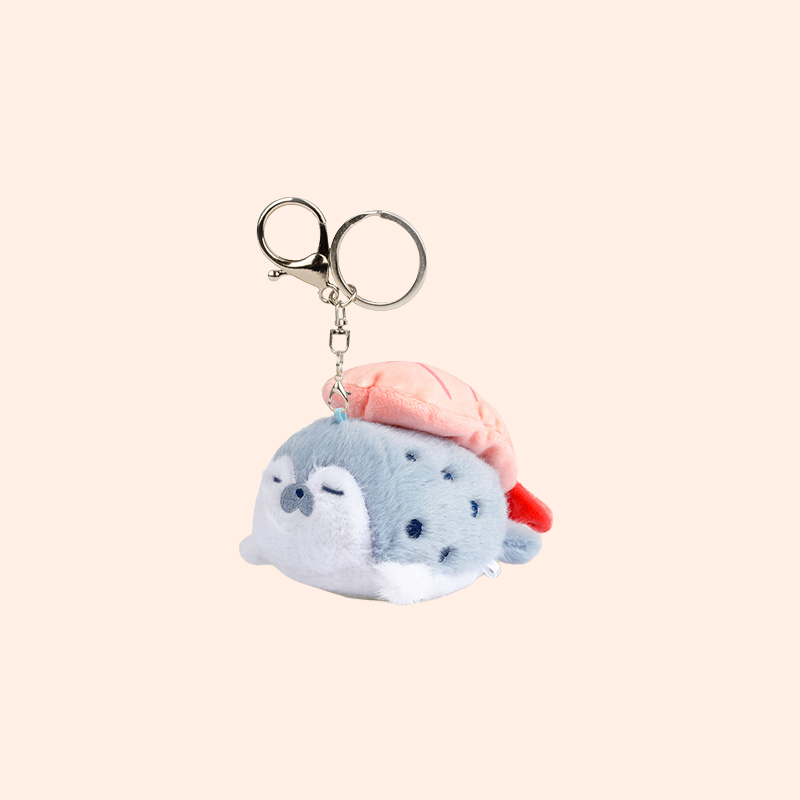 Plush Sushi Otter Keychain – Adorably Soft & Pocket-Sized