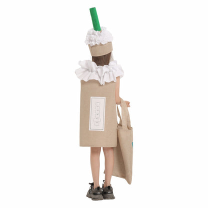 Kids Starbucks Drink Costume – Fun Food Cosplay Outfit for Halloween, Parties & Performances