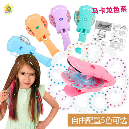 Kids Hair Decoration Kit – Colorful Headbands, Hair Ties, Glitter Stickers & Bead Tool