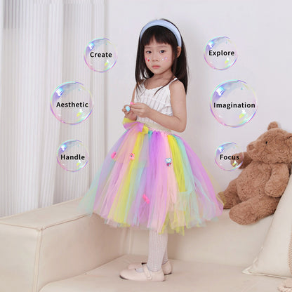 Little Designer: DIY Sewing Kit for Girls - Fun Craft Project with Colorful Tulle & Cute Charms